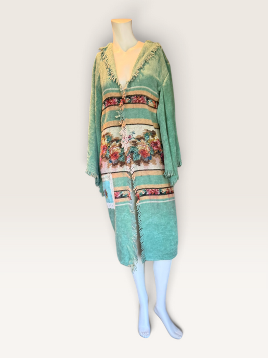 Clarissa, reworked 30s chenille floral coat