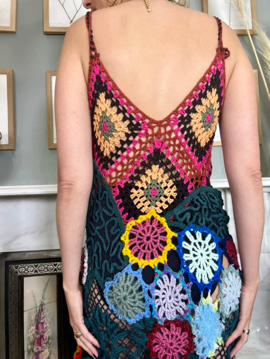 Ray, vintage short crochet dress