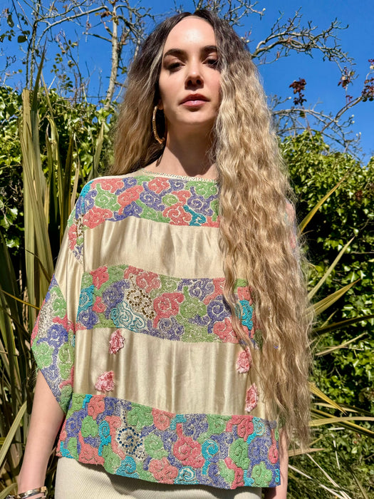 Claude, 20s Oriental beaded and silk top