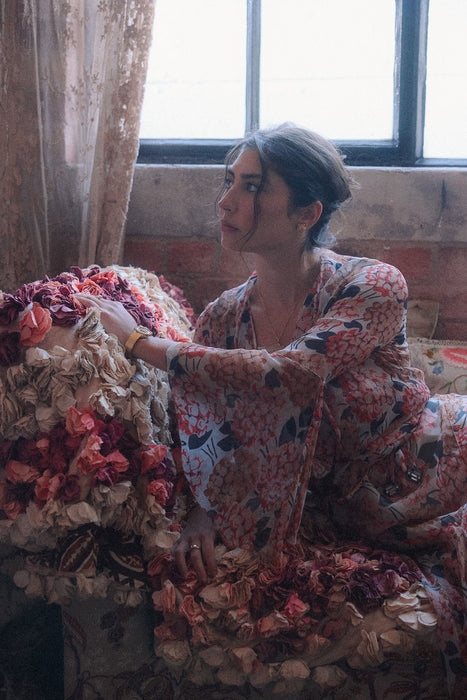 Quartz, 30s floral chiffon and lace dress and jacket
