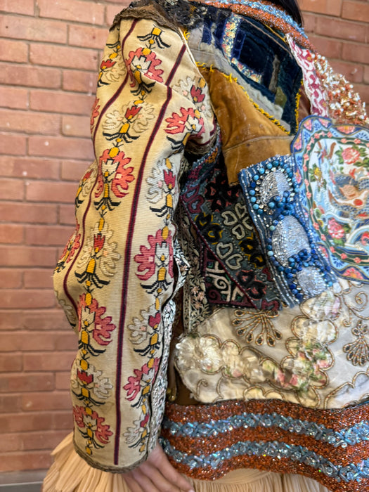 Madena, reworked patchwork 40s jacket