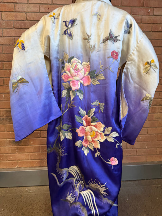 Delilah, 40s Japanese silk ombré embroidered kimono