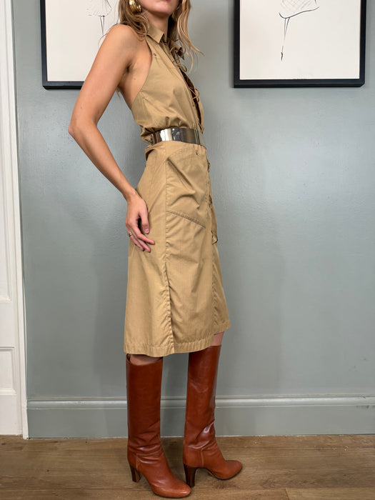 Thierry Mugler, 90s safari lace up dress One Vintage Thierry Mugler, 90s safari lace up dress One Vintage