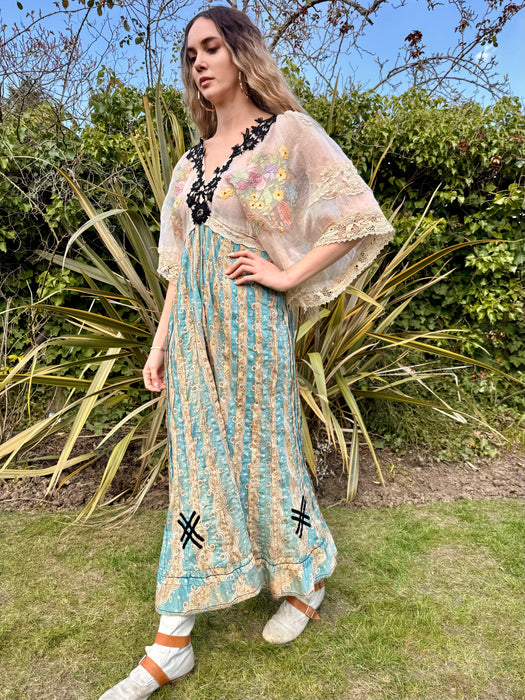 Coco, reworked 20s floral organza and Victorian dress