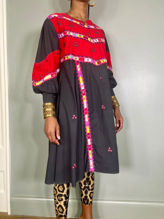 Gabby, 70s cotton tribal dress