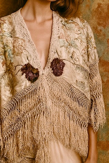 Allison, reworked 18th century fringed coat