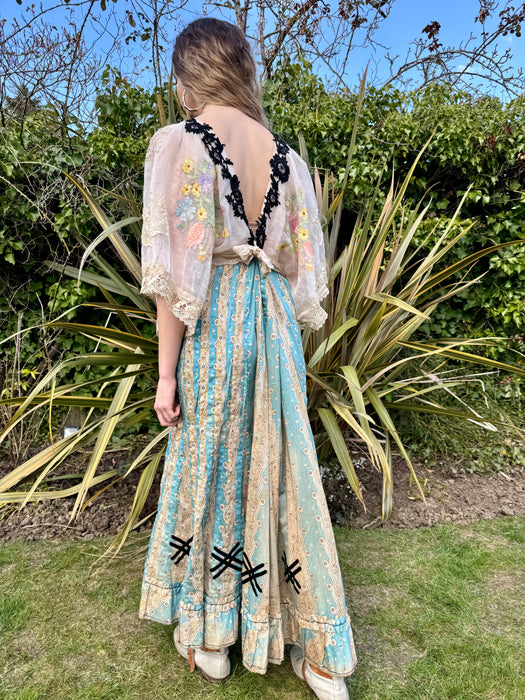 Coco, reworked 20s floral organza and Victorian dress
