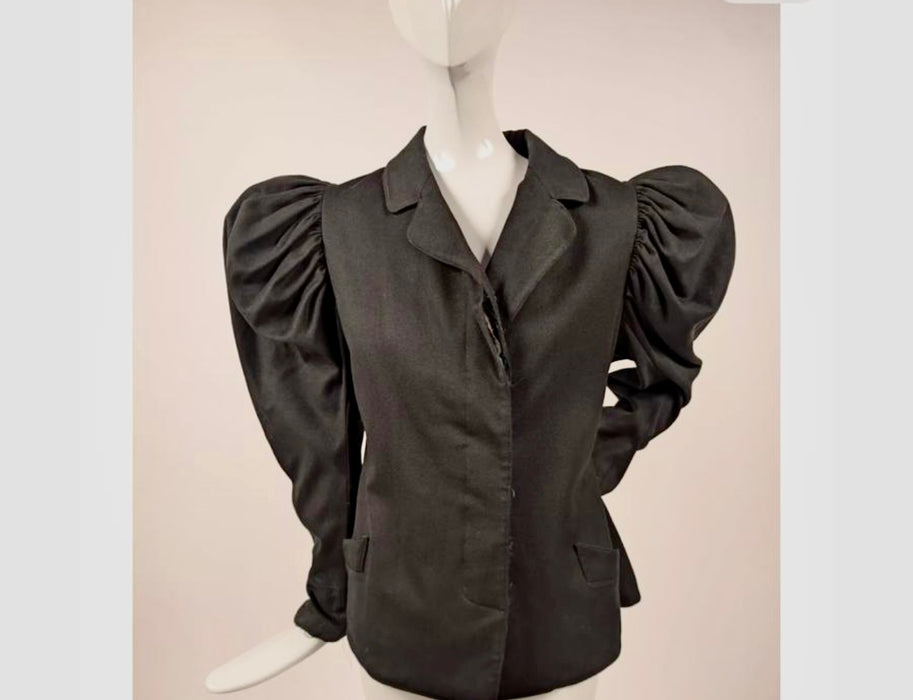 Mora, 40s wool fitted jacket with puff sleeves