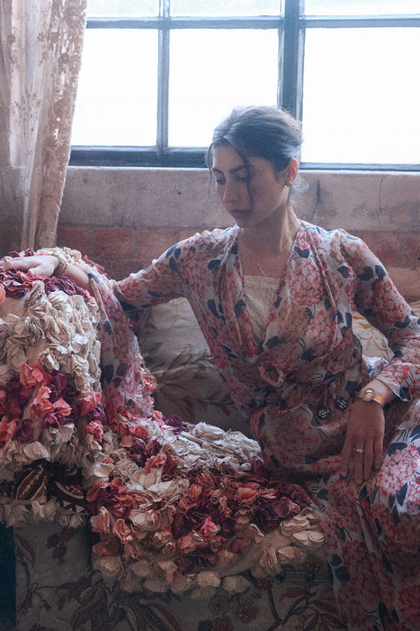 Quartz, 30s floral chiffon and lace dress and jacket