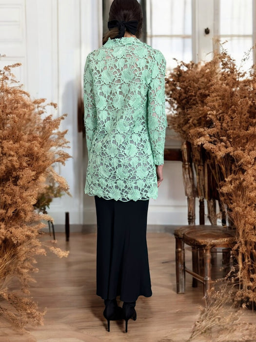 Giambattista Valli, aqua lace jacket
