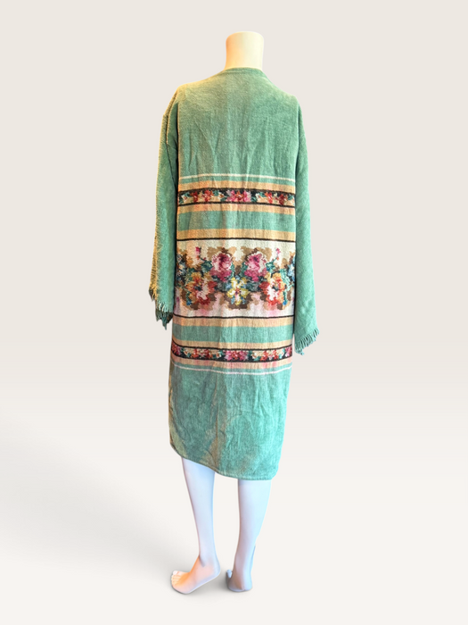 Clarissa, reworked 30s chenille floral coat