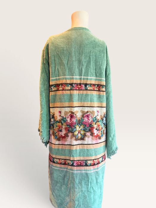 Clarissa, reworked 30s chenille floral coat