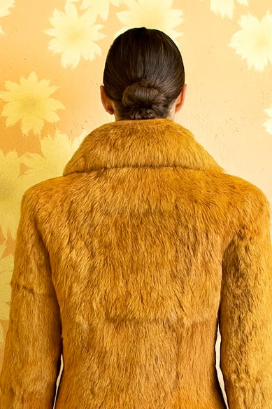 Sera, 70s strawberry blonde fur jacket
