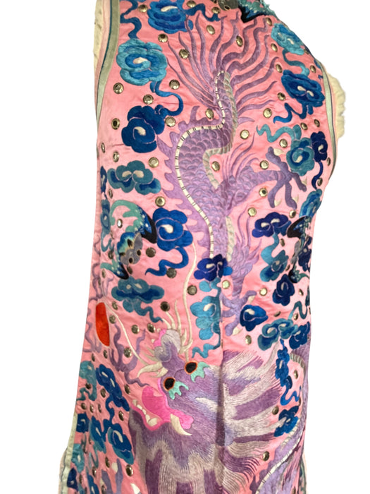 Magda, Late Qing dynasty Chinese silk embroidered waistcoat/dress