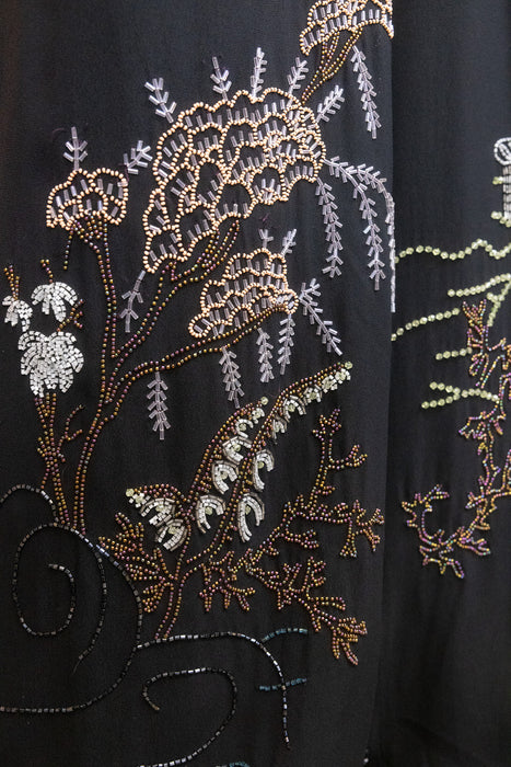 Dries Van Noten, 90s beaded chinoiserie silk trousers