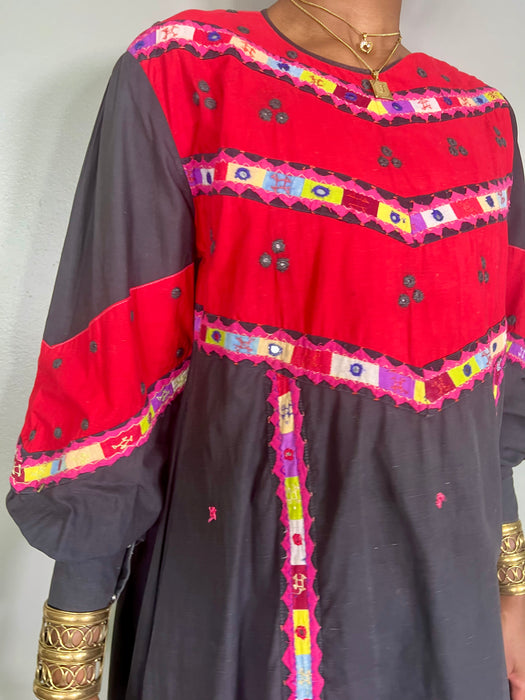 Gabby, 70s cotton tribal dress