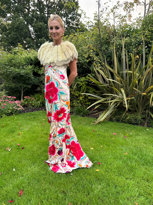 Maude, reworked 40s floral canton shawl dress