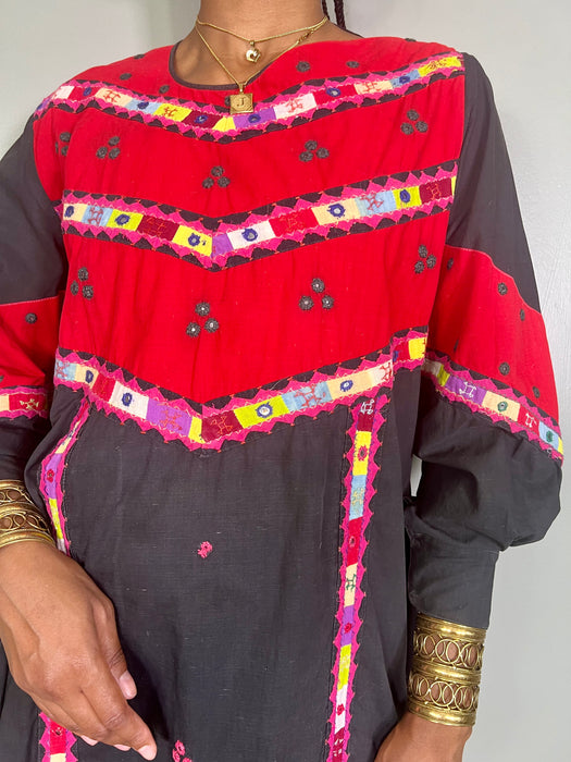 Gabby, 70s cotton tribal dress