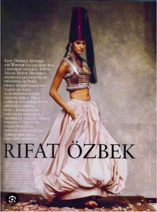 Rifat Ozbek, 90s silk and velvet long handkerchief hem robe