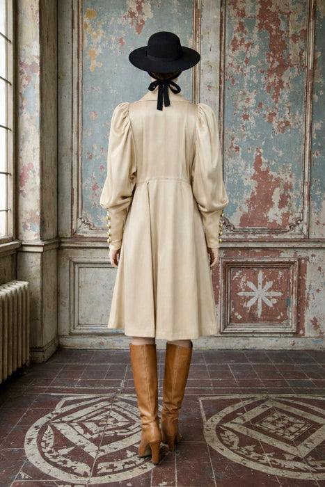 Bill Gibb, 1970’s Couture embroidered satin cream jacket