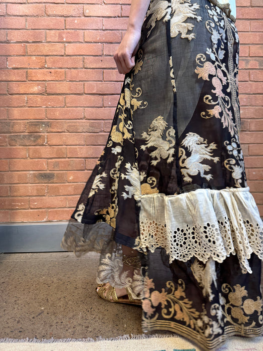 Tilly, reworked 20s beaded and voile print dress