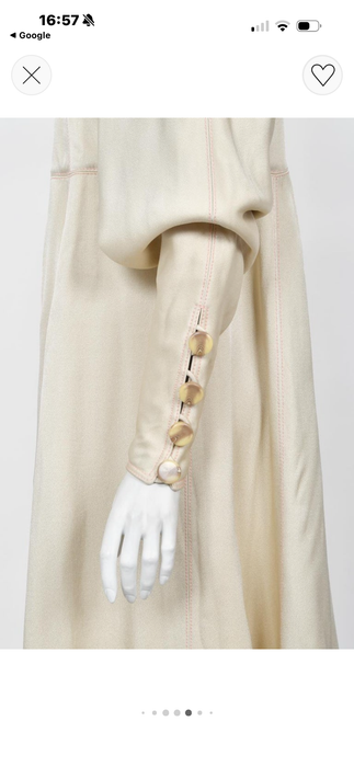 Bill Gibb, 1970’s Couture embroidered satin cream jacket