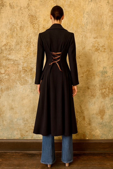 Christian Lacroix, 1999 black wool embroidered coat