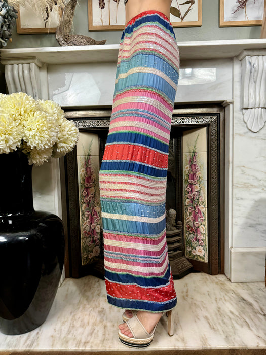 Giorgio Armani, beaded stripe long skirt