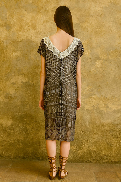Morgana, 20s Assuit and lace asymmetric dress