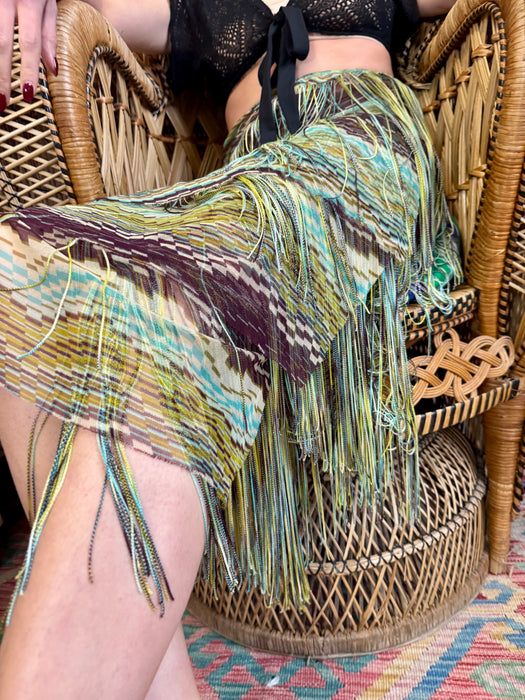 Missoni, 70s fringed knit skirt