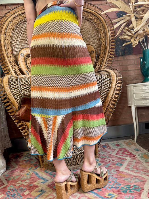 Missoni, 70s knit striped skirt