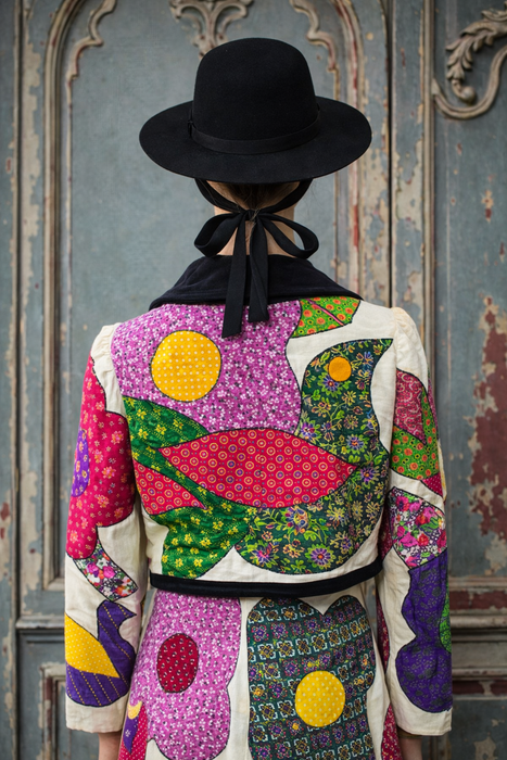 Blums -Vogue, of Beverley Hills 60s “Flower Power” jacket and skirt set