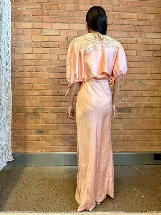 Clarina, 30s silk and lace dress and jacket
