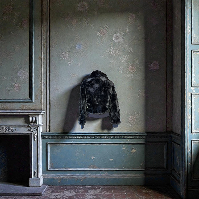 Prose, 70s suede and fur zip jacket