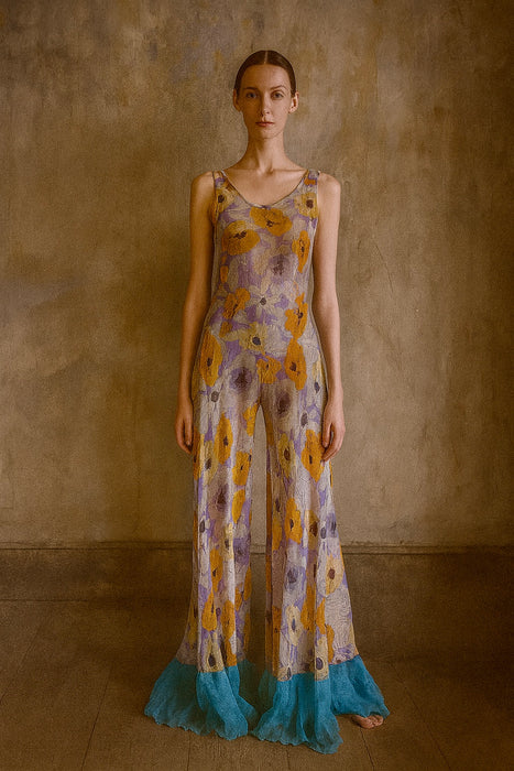 Riki, reworked 30s floral flare jumpsuit