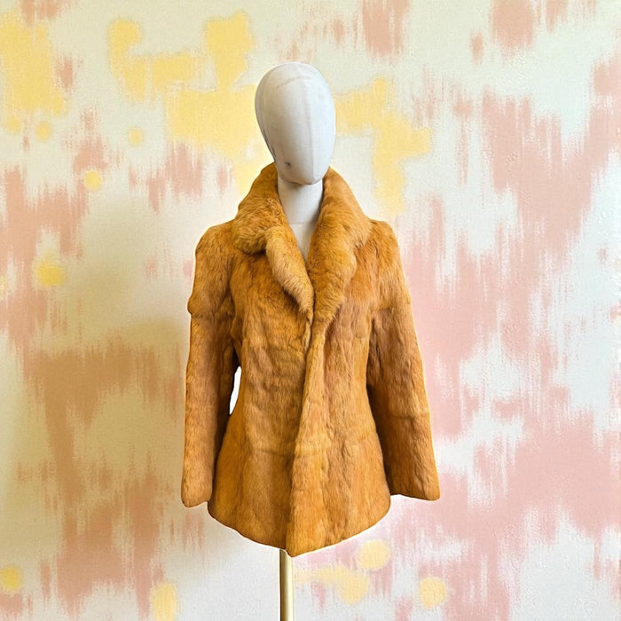 Sera, 70s strawberry blonde fur jacket