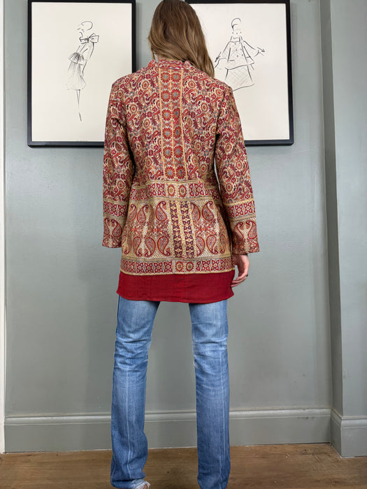 Eros, 40s paisley wool zip tunic