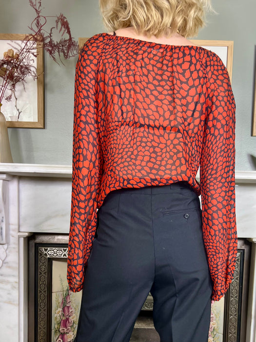 Yves Saint Laurent, 80s lip print blouse