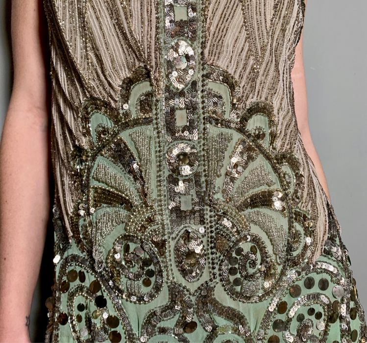 Bea, reworked 20s beaded flapper dress