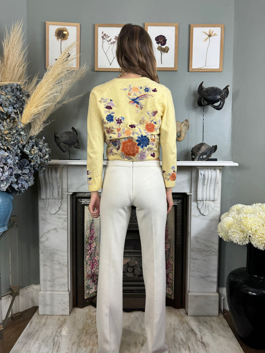 Helen Bond, cashmere floral cardigan
