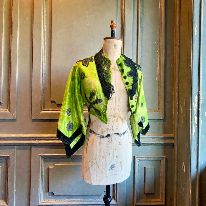 Strobe, embellished Victorian hand dyed beaded jacket