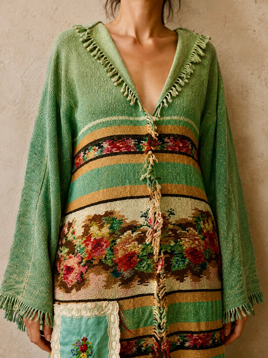 Clarissa, reworked 30s chenille floral coat