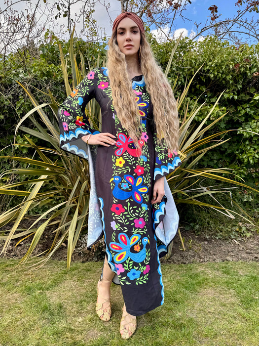 Jasmine, 60s Mexican angel sleeve kaftan dress
