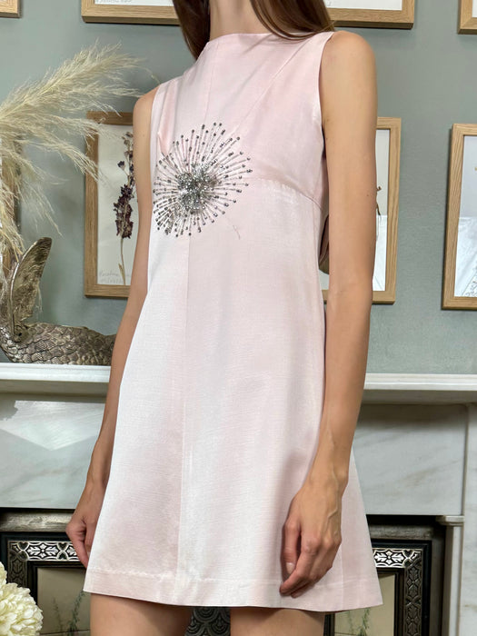 Yana, 60s pink short beaded dress