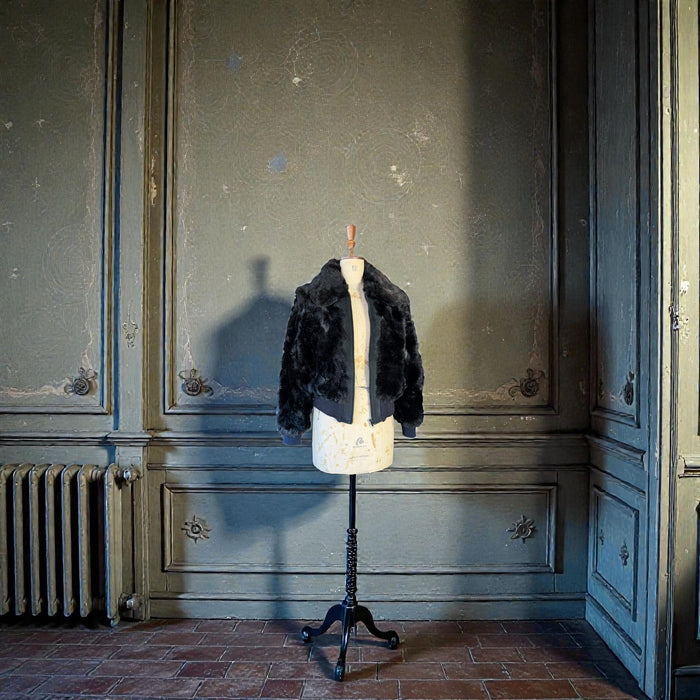 Prose, 70s suede and fur zip jacket