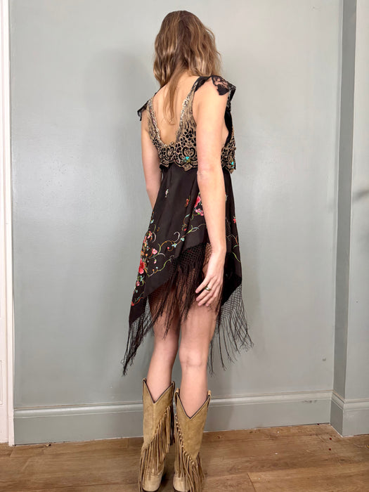 Penny, reworked fringed dress