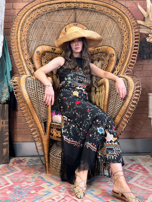 Flynn, 40s floral silk scarf dress