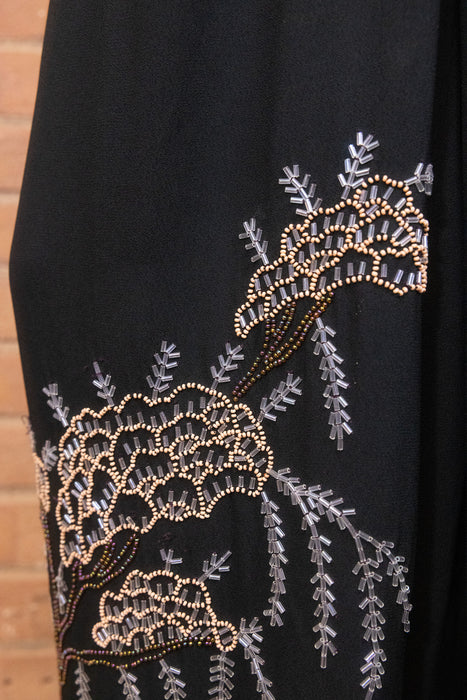 Dries Van Noten, 90s beaded chinoiserie silk trousers