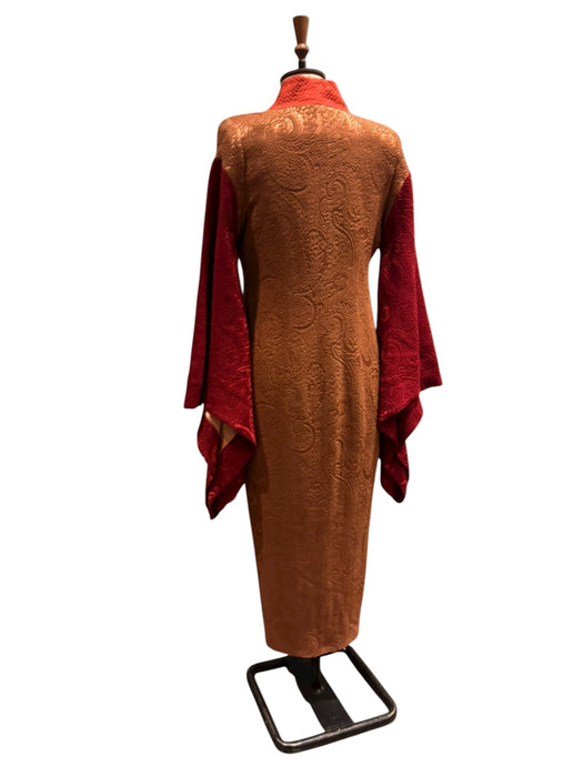 Sabrina, 30s silk brocade coat with long kimono style sleeves