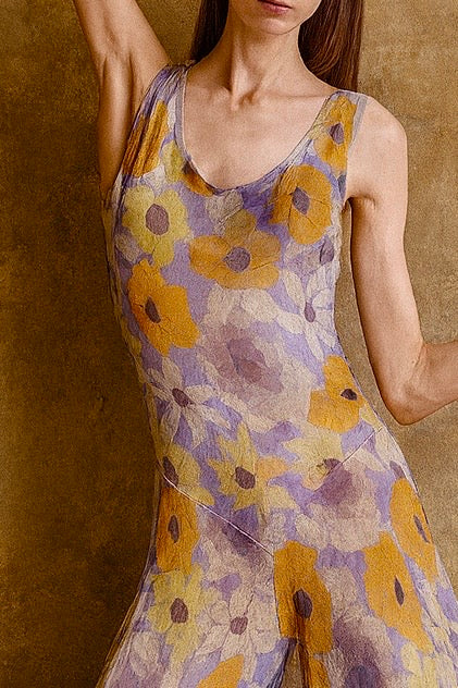 Riki, reworked 30s floral flare jumpsuit